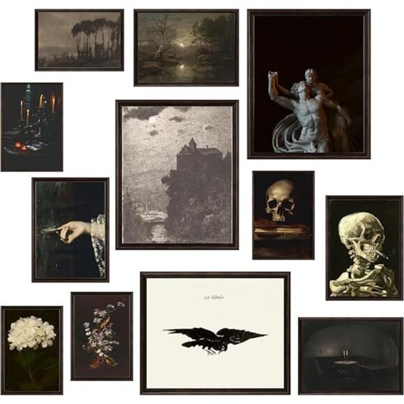 Dark Academia Room Decor -Gothic Home Decor, Moody Halloween Decor,Dark Academia - Picture 7 of 7